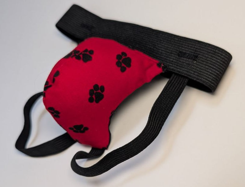 Squeaky Jock - Black and Red Paw image 1